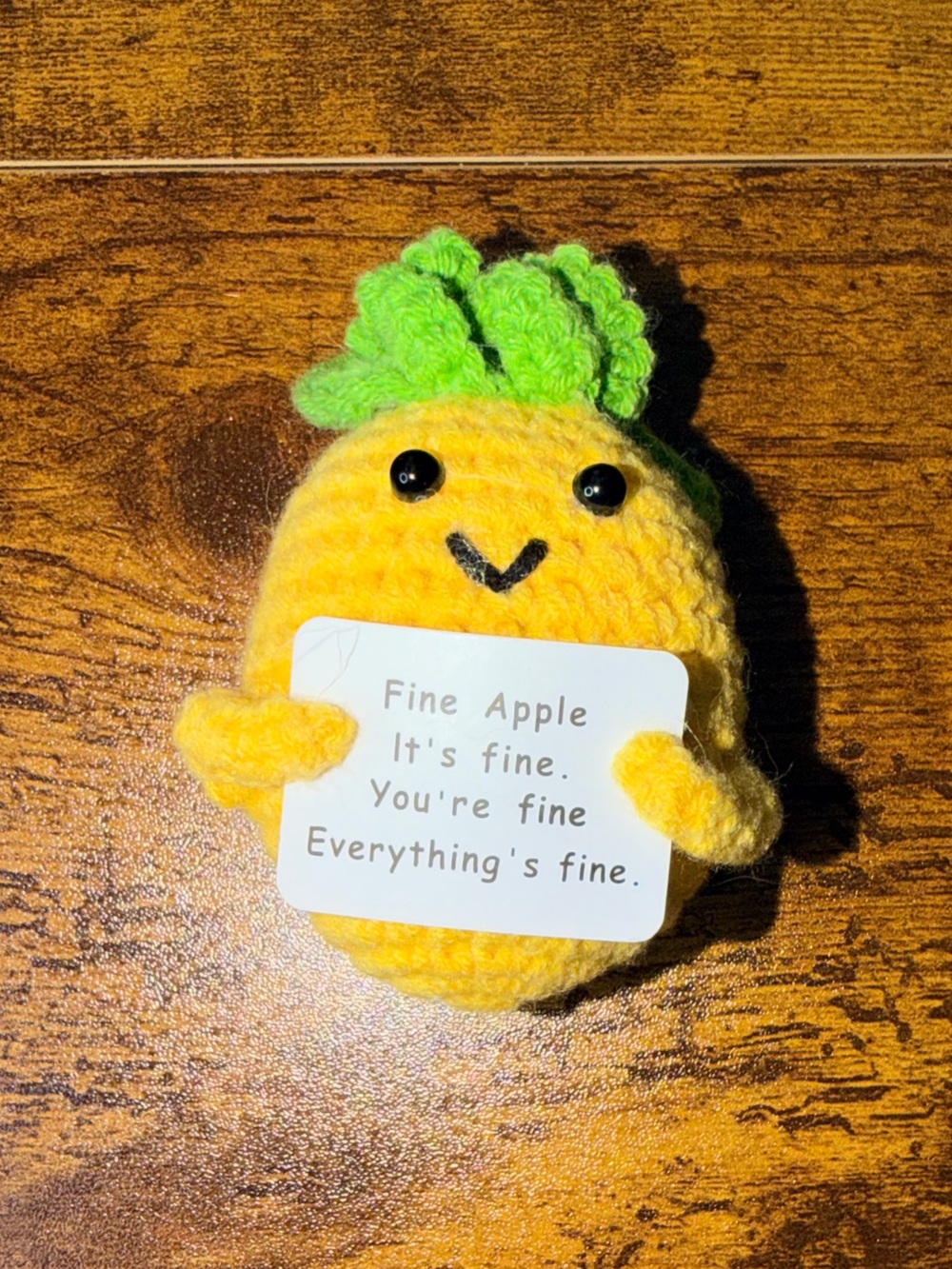 Positive Pals Handmade Crocheted Pineapple Plush